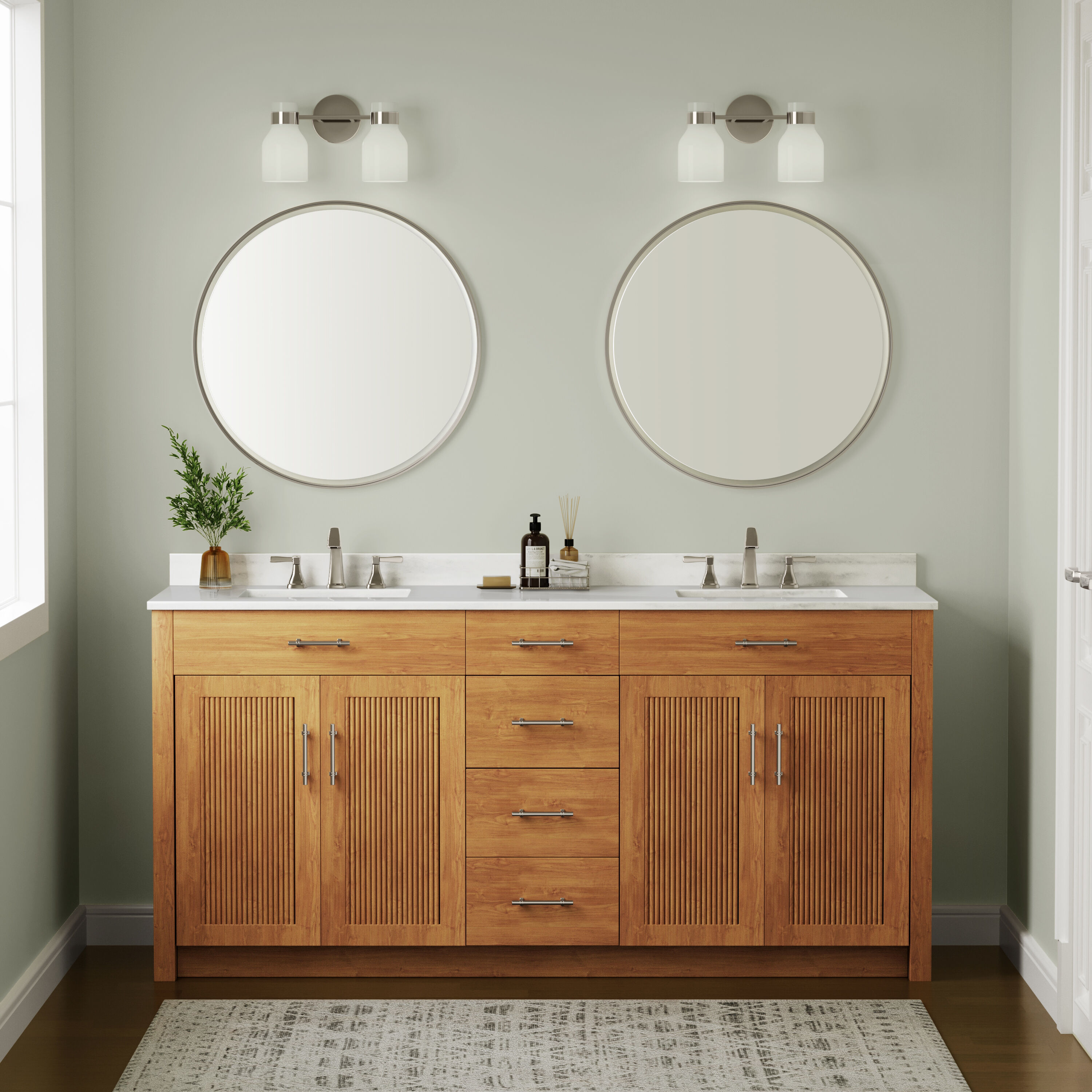 Corella 2 Light 14 inch Polished Nickel Bathroom Vanity Light Wall Light